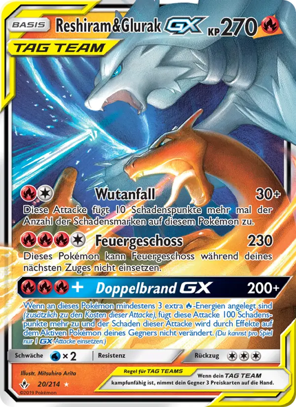 Reshiram & Glurak GX