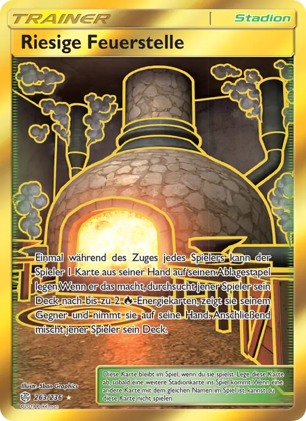 Riesige Feuerstelle