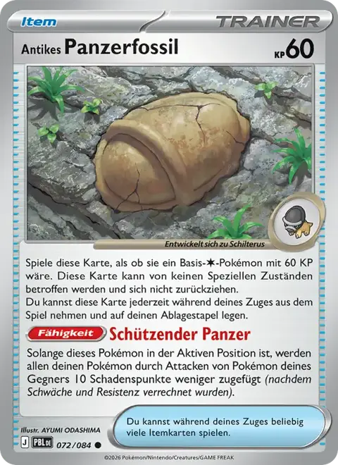 Antikes Panzerfossil