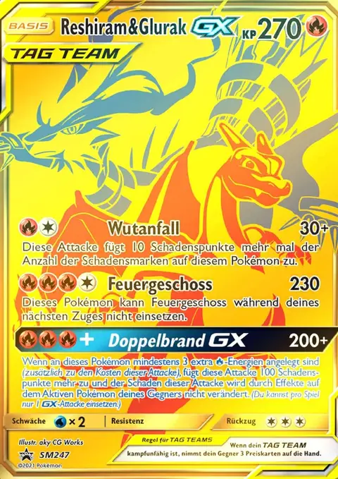 Reshiram & Glurak GX